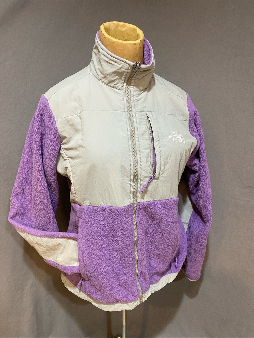 The North Face Women's Lavender & Cream Fleece and  wind-breaker Jacket